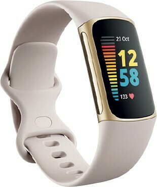 Officeworks Fitbit Charge 5 Fitness Tracker - White offer