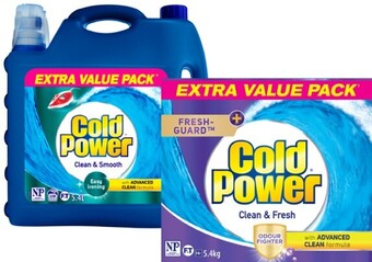 BIG W Cold Power Laundry Liquid 5.4-Litre or Laundry Powder 5.4kg offer