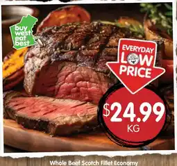 Spudshed Whole Beef Scotch Fillet Economy offer