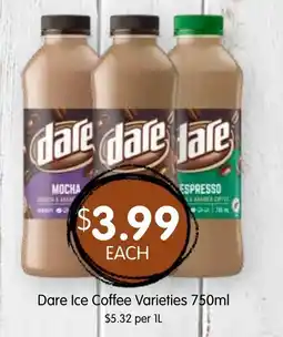 Spudshed Dare Ice Coffee Varieties offer