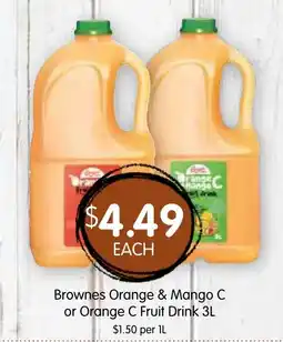 Spudshed Brownes Orange & Mango C offer