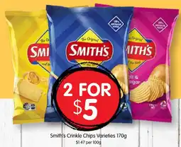 Spudshed Smith's Crinkle Chips Varieties offer