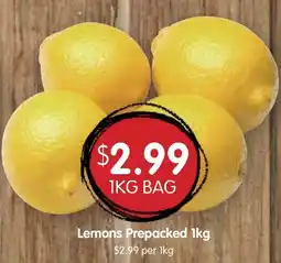 Spudshed Lemons Prepacked offer