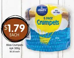Spudshed Mias Crumpets offer