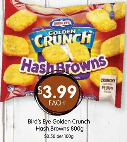 Spudshed Bird's Eye Golden Crunch Hash Browns offer