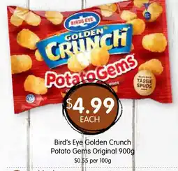 Spudshed Bird's Eye Golden Crunch Potato Gems Original offer