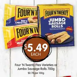 Spudshed Four 'N Twenty Pies Varieties offer