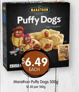 Spudshed Marathon Puffy Dogs offer