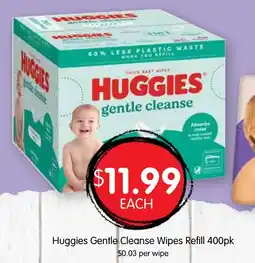 Spudshed Huggies Gentle Cleanse Wipes Refill offer