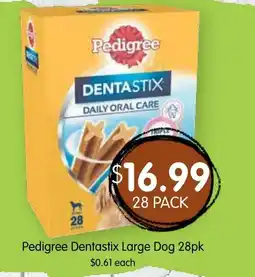 Spudshed Pedigree Dentastix Large Dog offer