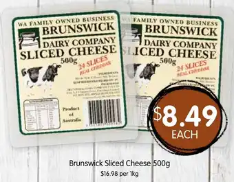 Brunswick Sliced Cheese