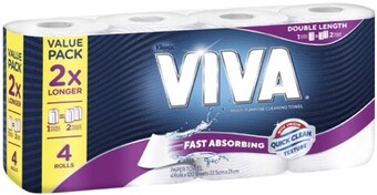 BIG W Viva 4-Pack Double Length Paper Towels offer