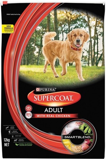 BIG W Supercoat Smart Blend Dry Adult Dog Food 12kg - Chicken offer