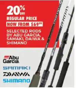 BCF Selected rods by Abu Garcia, Samaki, Daiwa & Shimano offer
