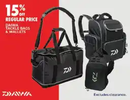 BCF Daiwa Tackle Bags & Wallets offer