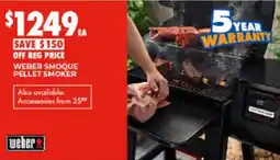 BCF Weber Smoque Pellet Smoker offer