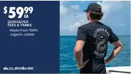 BCF Quiksilver Tees & Tanks offer