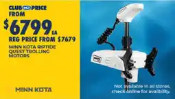 BCF Minn Kota Riptide Quest Trolling Motors offer