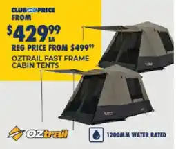 BCF Oztrail Fast Frame Cabin Tents offer