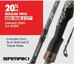 BCF Samaki Zing G4 Rods offer