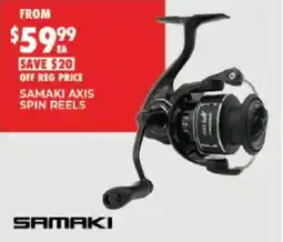 BCF Samaki Axis Spin Reels offer