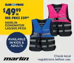BCF Marlin Dominator L50/50s PFDS offer