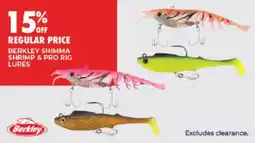 BCF Berkley Shimma Shrimp & Pro Rig Lures offer