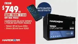 BCF Hardkorr Black Series Lithium Battery offer