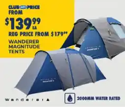 BCF Wanderer Magnitude Tents offer