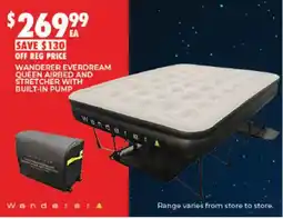 BCF Wanderer Everdream Queen Airbed and Stretcher with Built-in Pump offer