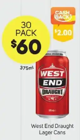Foodland West End Draught Lager Cans offer