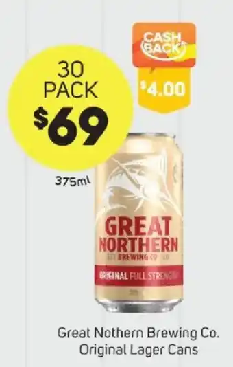 Great Northern Brewing Co. Original Lager Cans