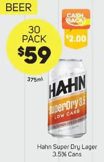 Hahn Super Dry Lager