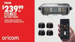 BCF Oricom 6 and 8 sensor TPMS kits offer