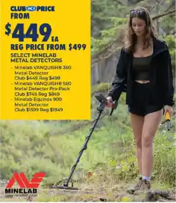 BCF Minelab VANQUISH 360 Metal Detector offer