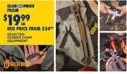 BCF Selected Gerber Camp Equipment offer