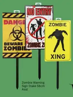 Choice The Discount Store Zombie Warning Sign Stake Asst offer