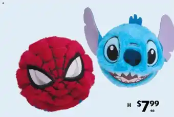 Spider-Man and Stitch plush toys