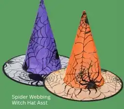 Choice The Discount Store Spider Webbing Witch Hat Asst offer