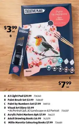 ALDI Creative Place Paint by Numbers Set offer