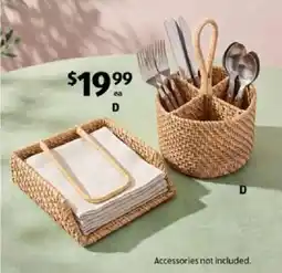 ALDI Rattan Napkin Holder and Cutlery Holder offer