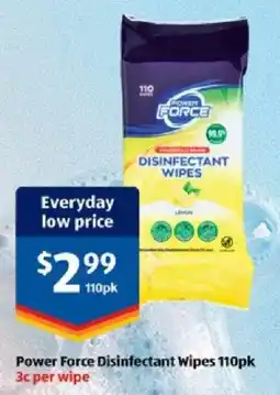 ALDI Power Force Disinfectant Wipes offer
