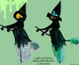 Choice The Discount Store Light Up Flying Witch With Broom offer