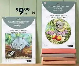 ALDI Gallery Collection Half Cross Stitch Printed Aida Kit offer