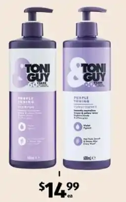 ALDI Toni & Guy Purple Toning Shampoo and Conditioner offer