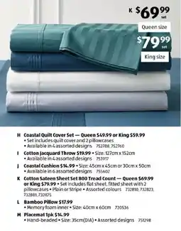 ALDI Cotton Sateen Sheet Set 800 Tread Count offer
