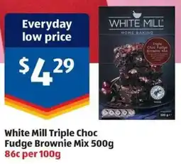 ALDI White Mill Triple Choc Fudge Brownie Mix offer