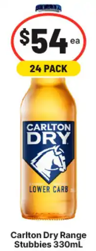 IGA Liquor Carlton Dry Range Stubbies offer