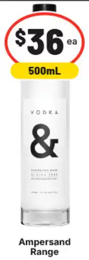 IGA Liquor Ampersand Vodka offer