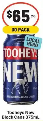 IGA Liquor Tooheys New Block Cans offer